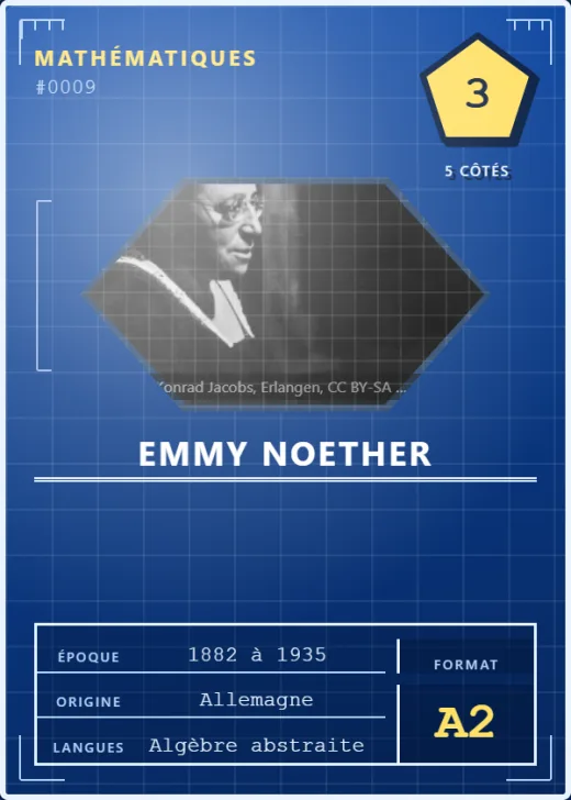 Carte « Emmy Noether », rang 3