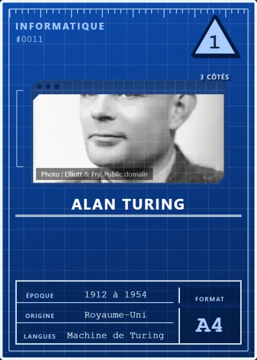 Carte « Alan Turing », rang 1
